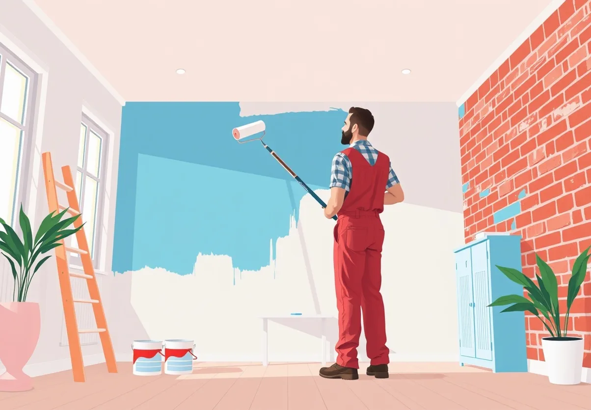 Peintre Allonnes 72700 en intervention sur un chantier